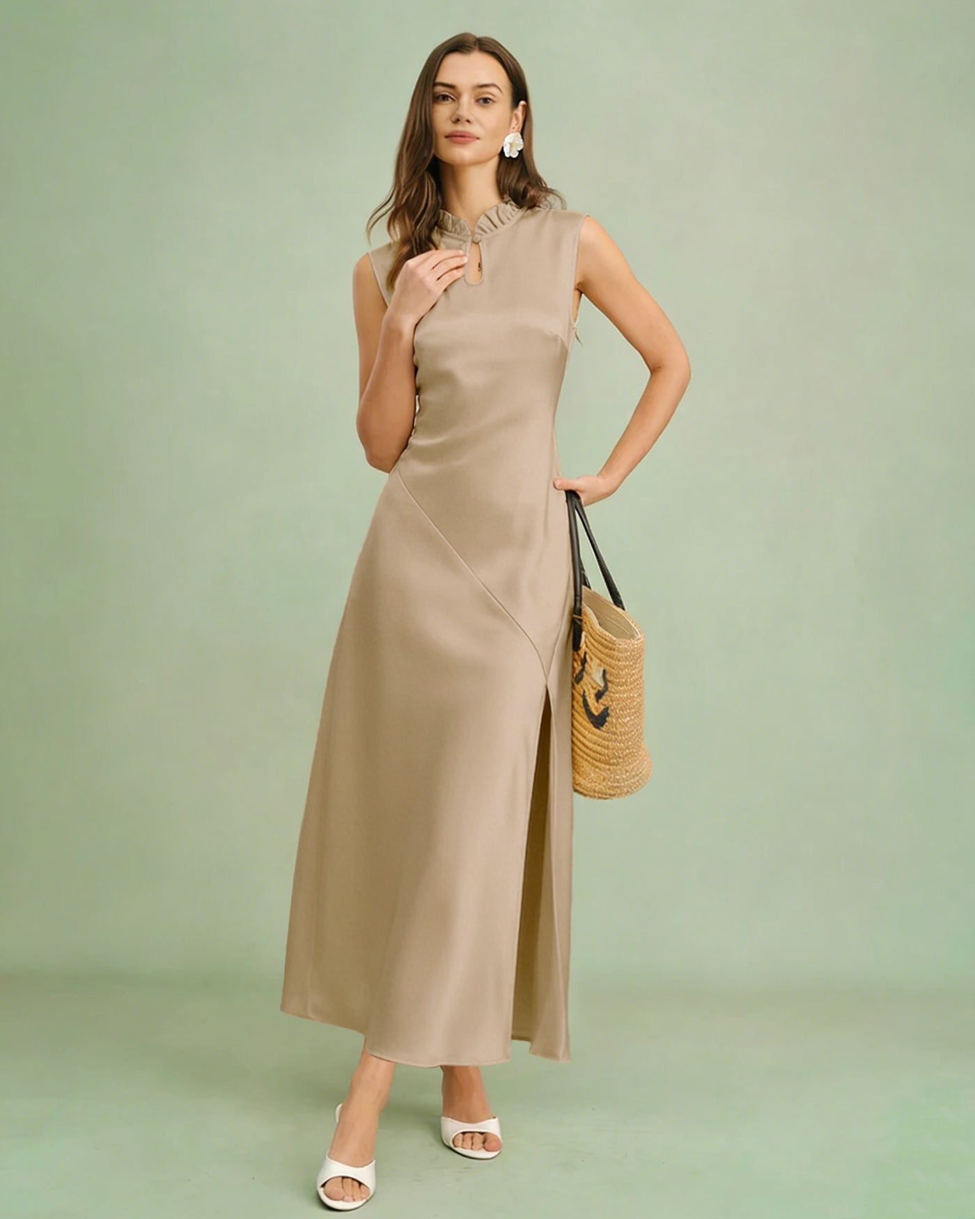 Amelie Ruffled Midi Dress