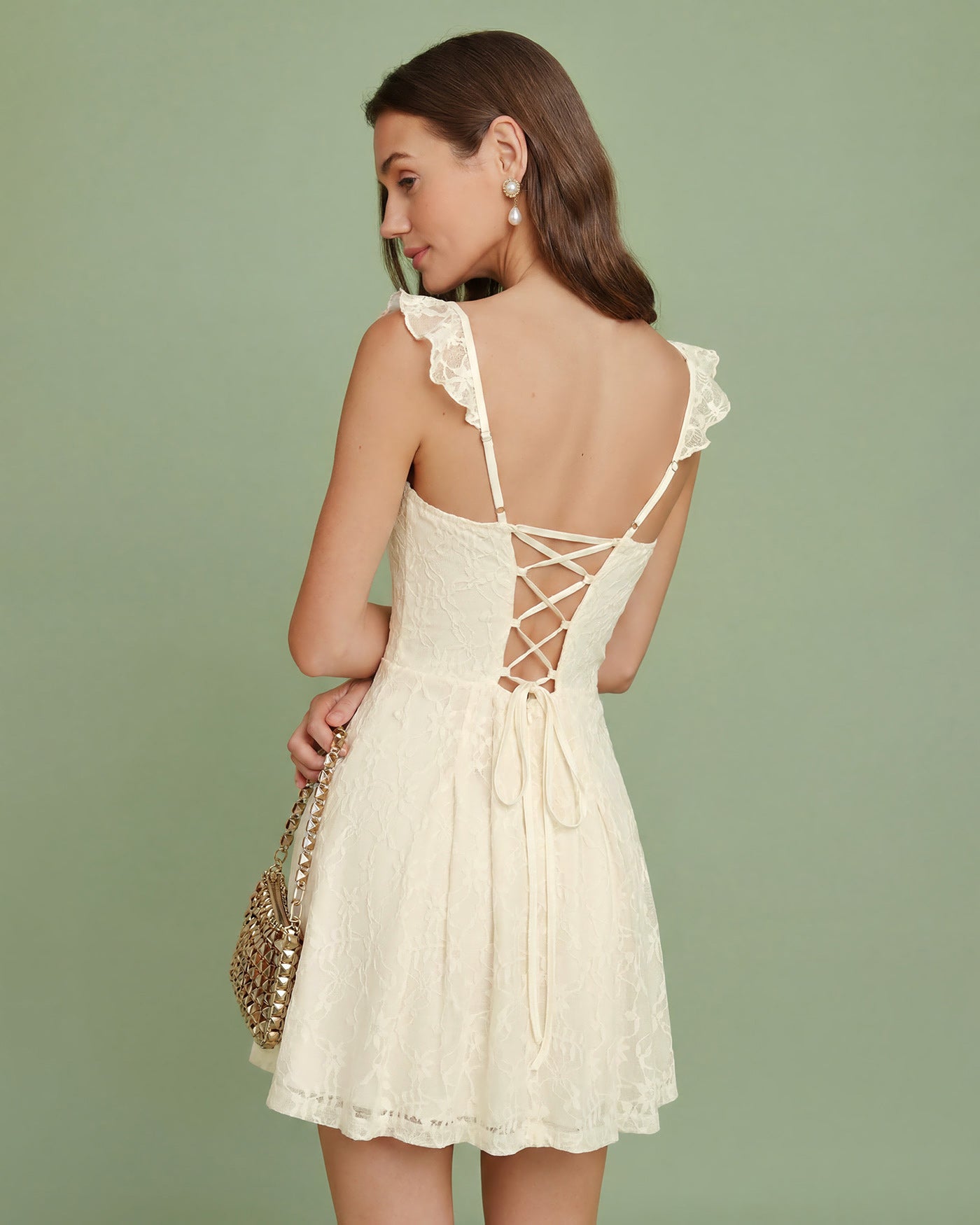 Celine Lace Mini Dress — photo 3