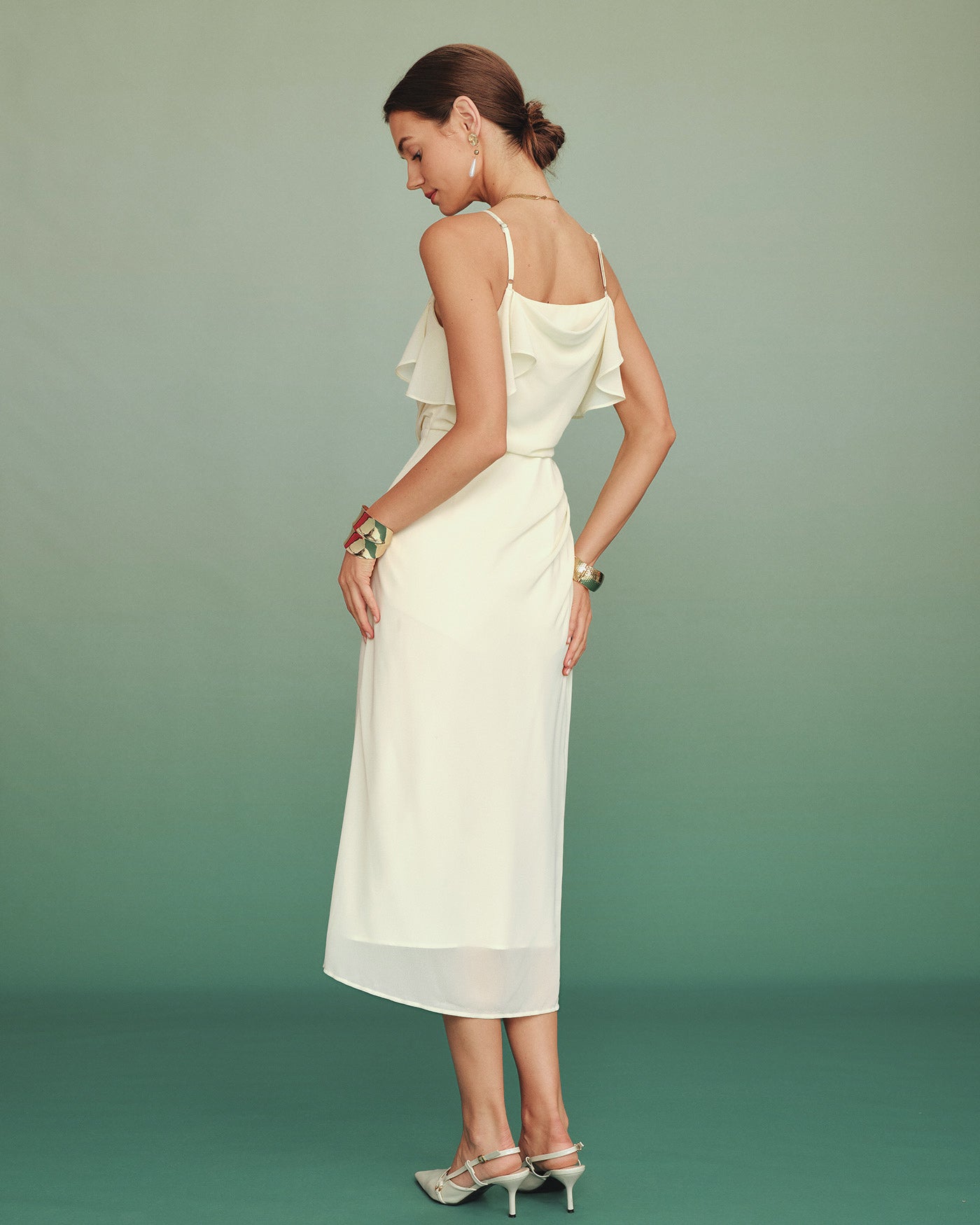 Lucille Chiffon Midi Dress — photo 5