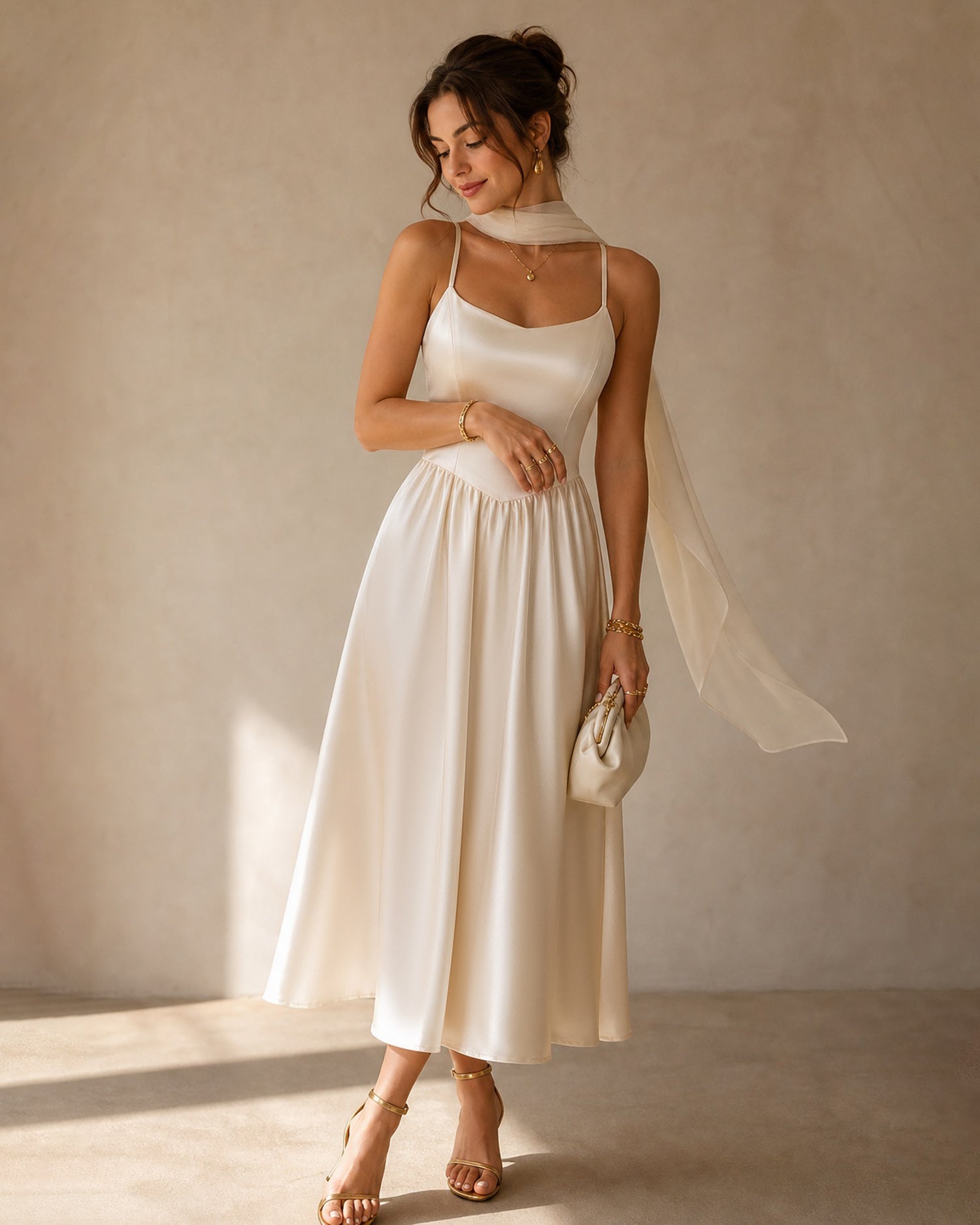 Amelie Chiffon Midi Dress — photo 2