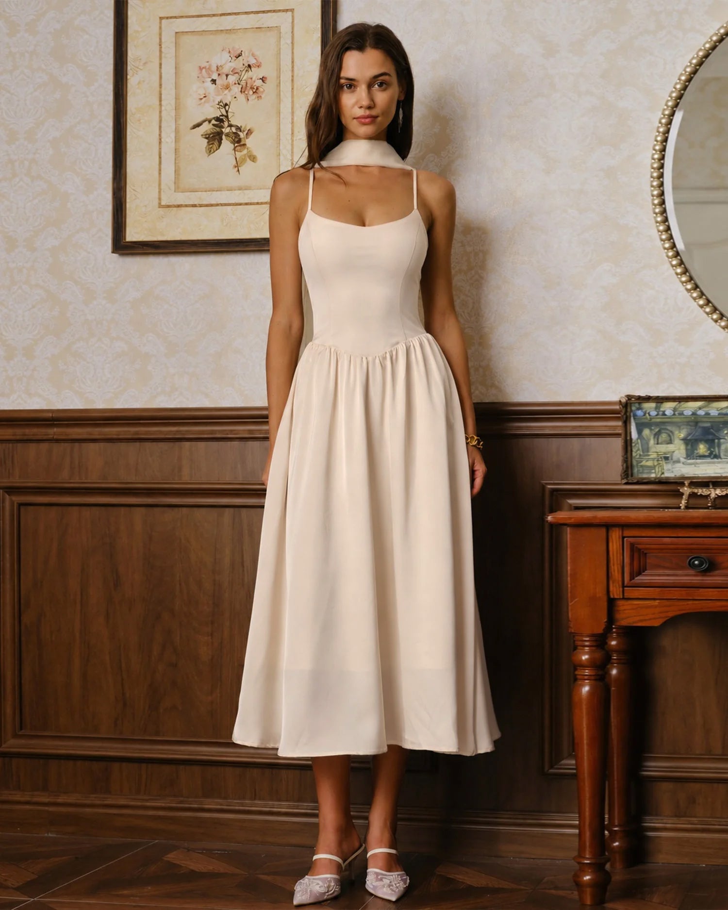 Amelie Chiffon Midi Dress — photo 5