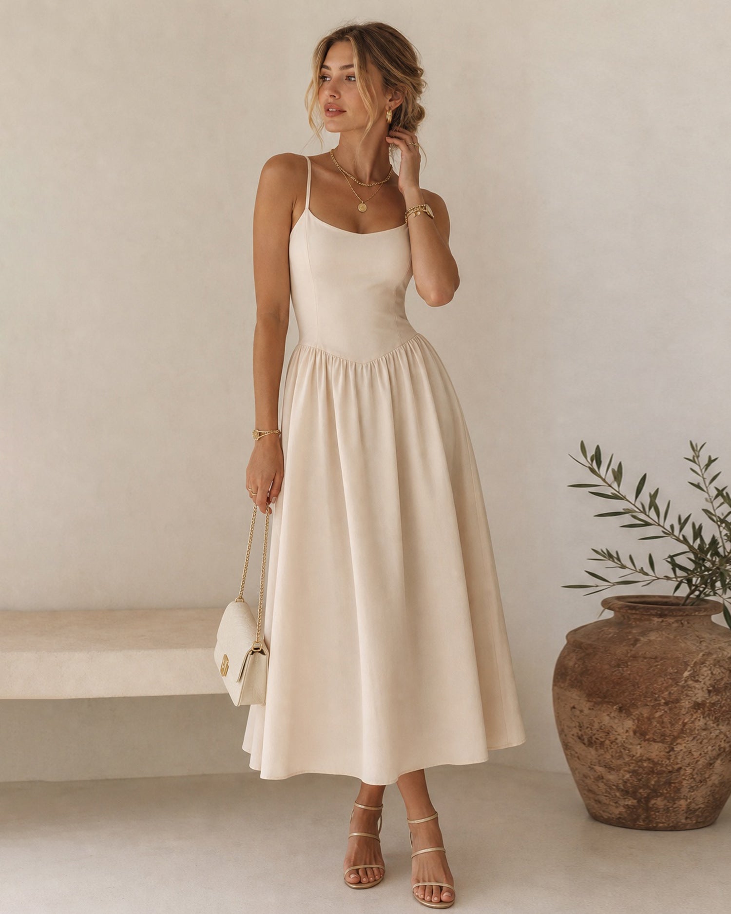 Amelie Chiffon Midi Dress