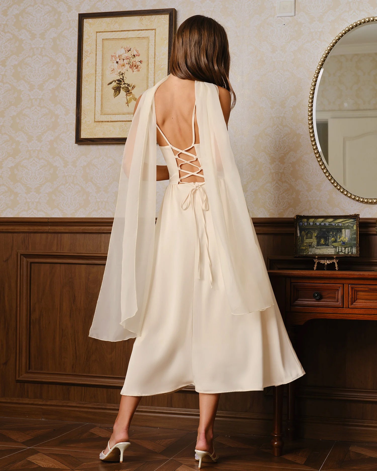 Amelie Chiffon Midi Dress — photo 6