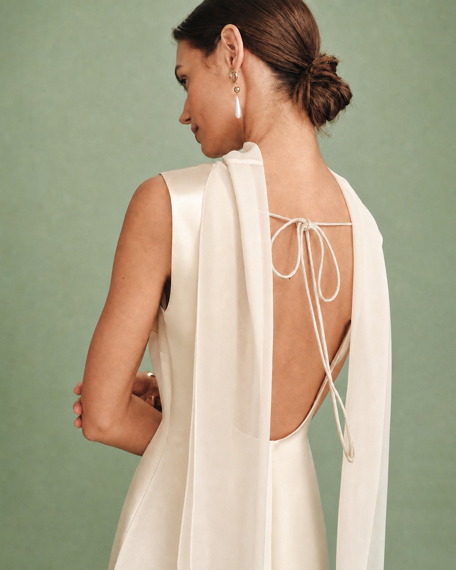 Juliette Satin Mini Dress — photo 3
